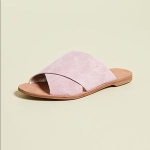 SOLD Diane Von Furstenberg DVF Pink Bailie Suede Slides